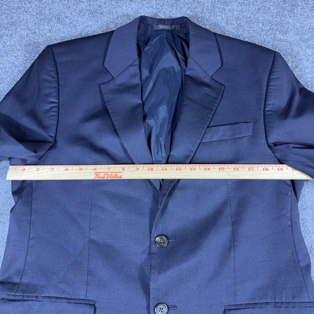 Lauren Ralph Lauren Mens Navy Blue 2-Button Blazer Sport Coat Made in Canada 38R